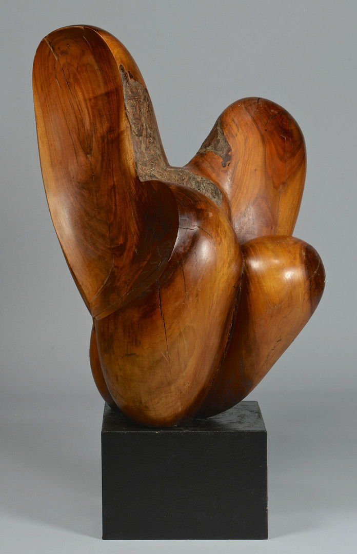 Lot 527: Abstract Modern Burl Wood Sculpture
