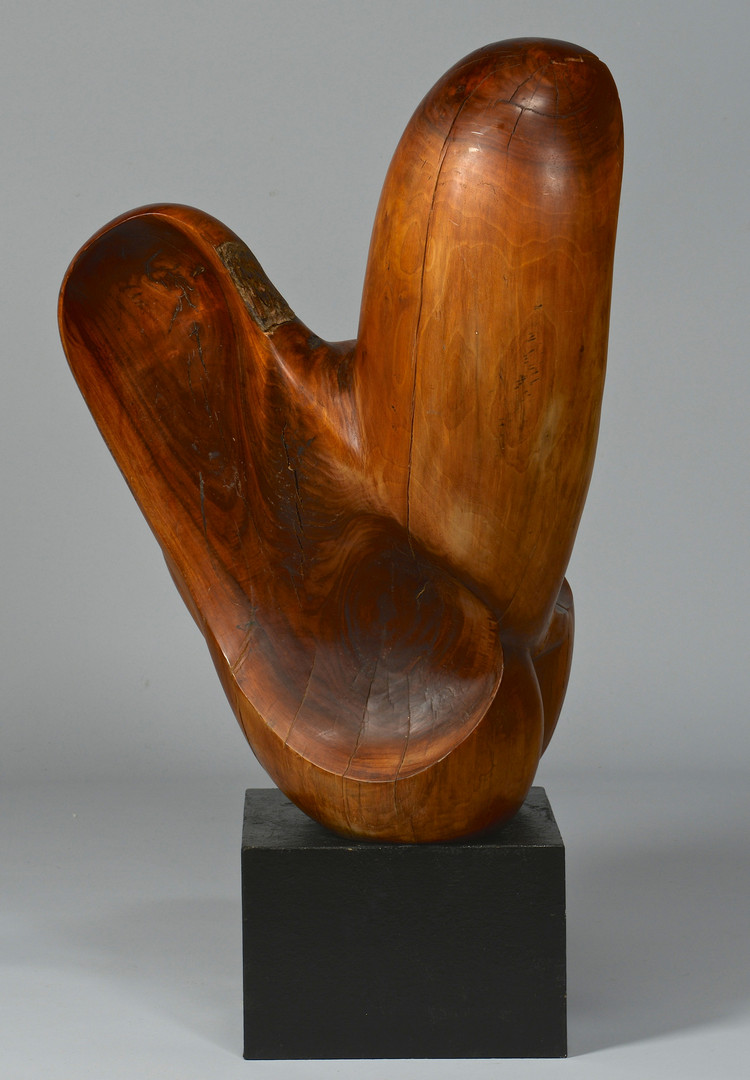 Lot 527: Abstract Modern Burl Wood Sculpture