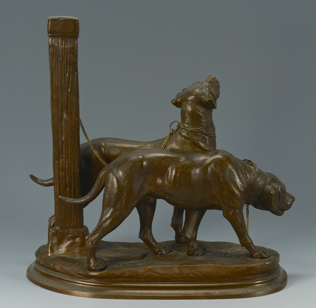 Lot 548: P. Delabrierre Bronze, Chained Dogs