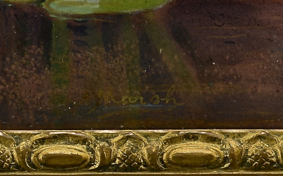 Lot 54: Limoges enamel on copper plaque, signed