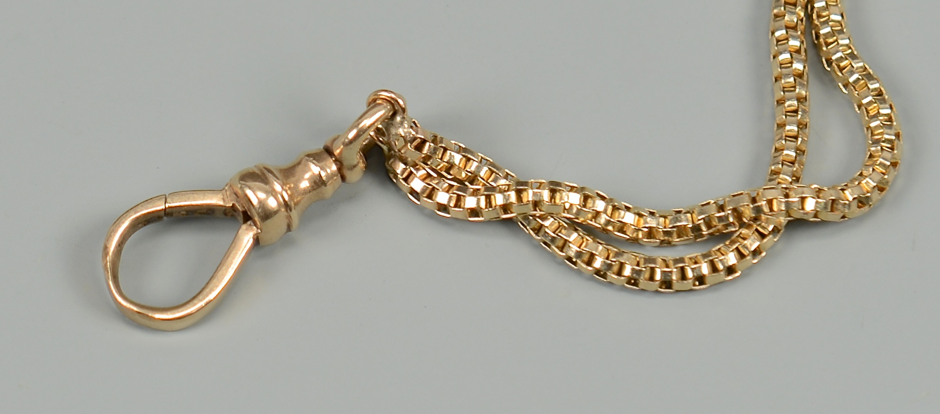 Lot 588: Gold Watch Chain with Slide