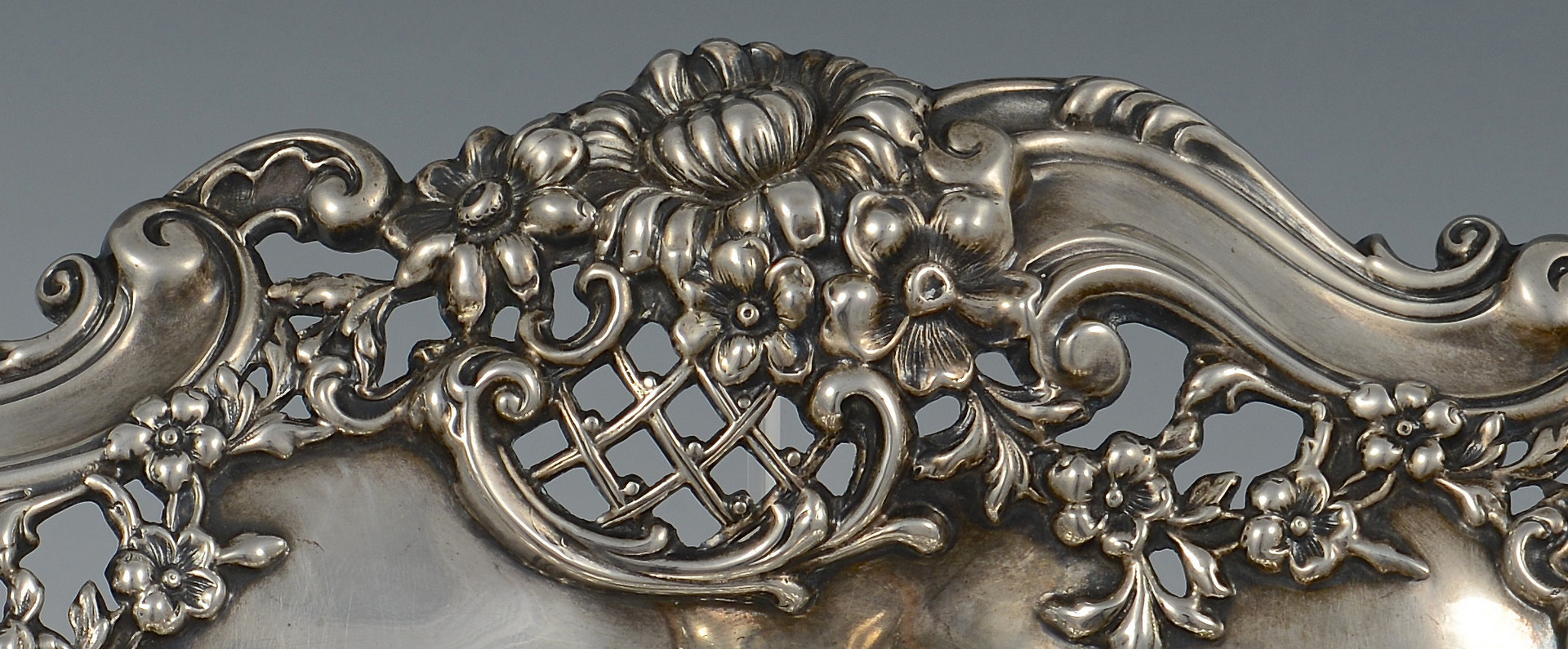 Lot 613: Sterling repousse bowl, Dominick & Haff