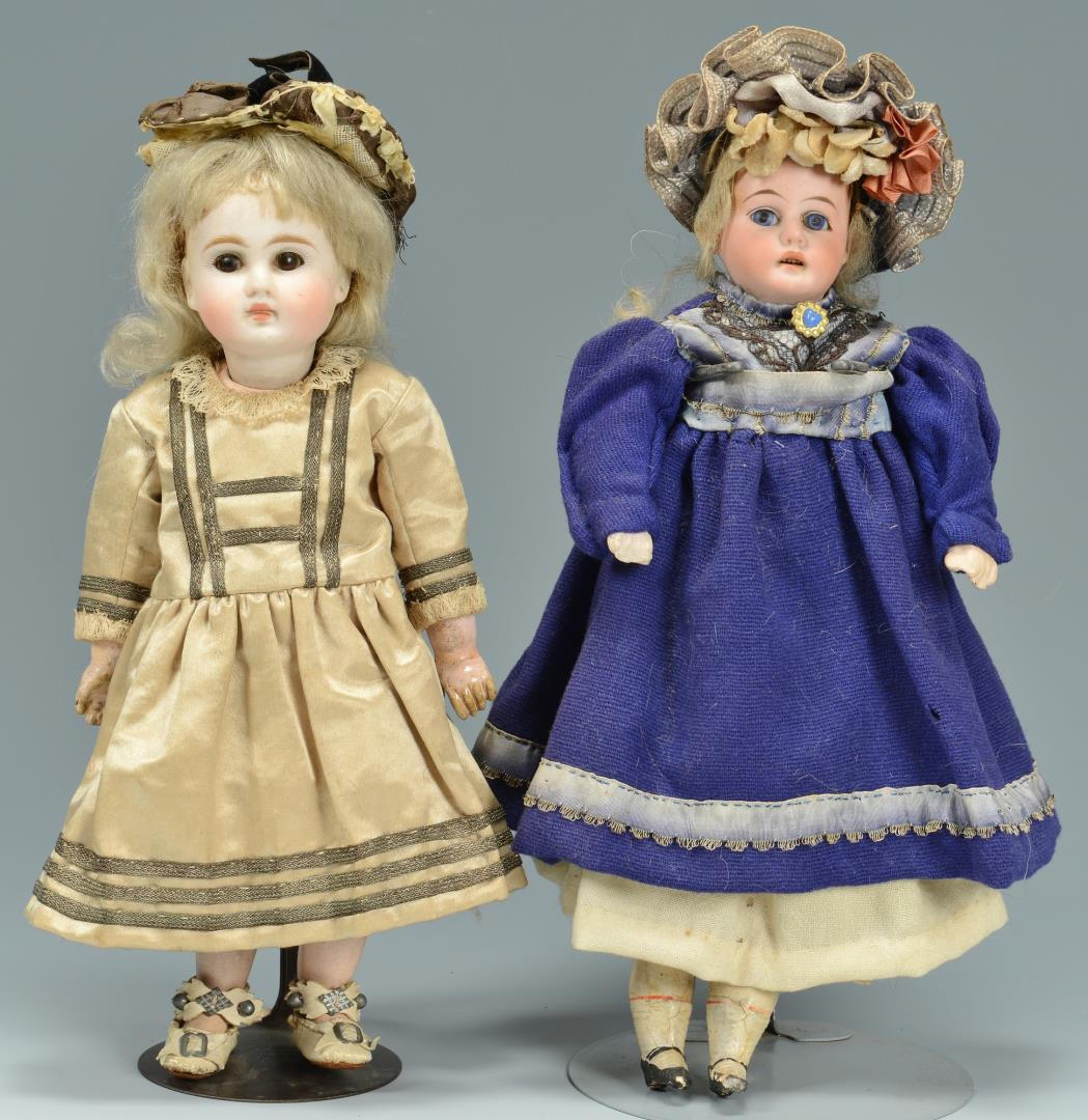 Lot 632: 5 Bisque Dolls, one French