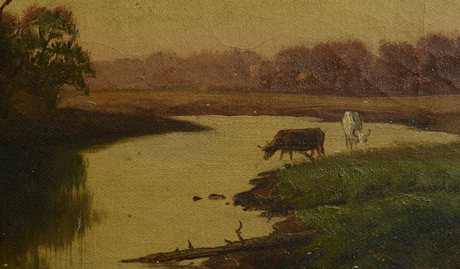 Lot 653: H. Bagg o/c Landscape w/ Cows