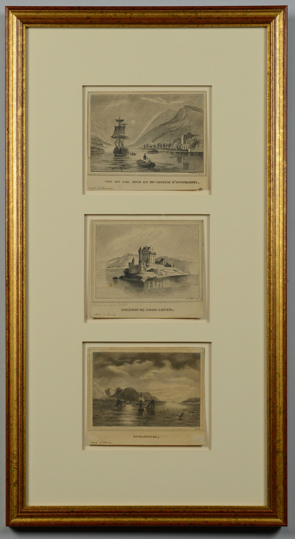 Lot 660: Framed Group of 3 Pencil Drawings, E. Talen