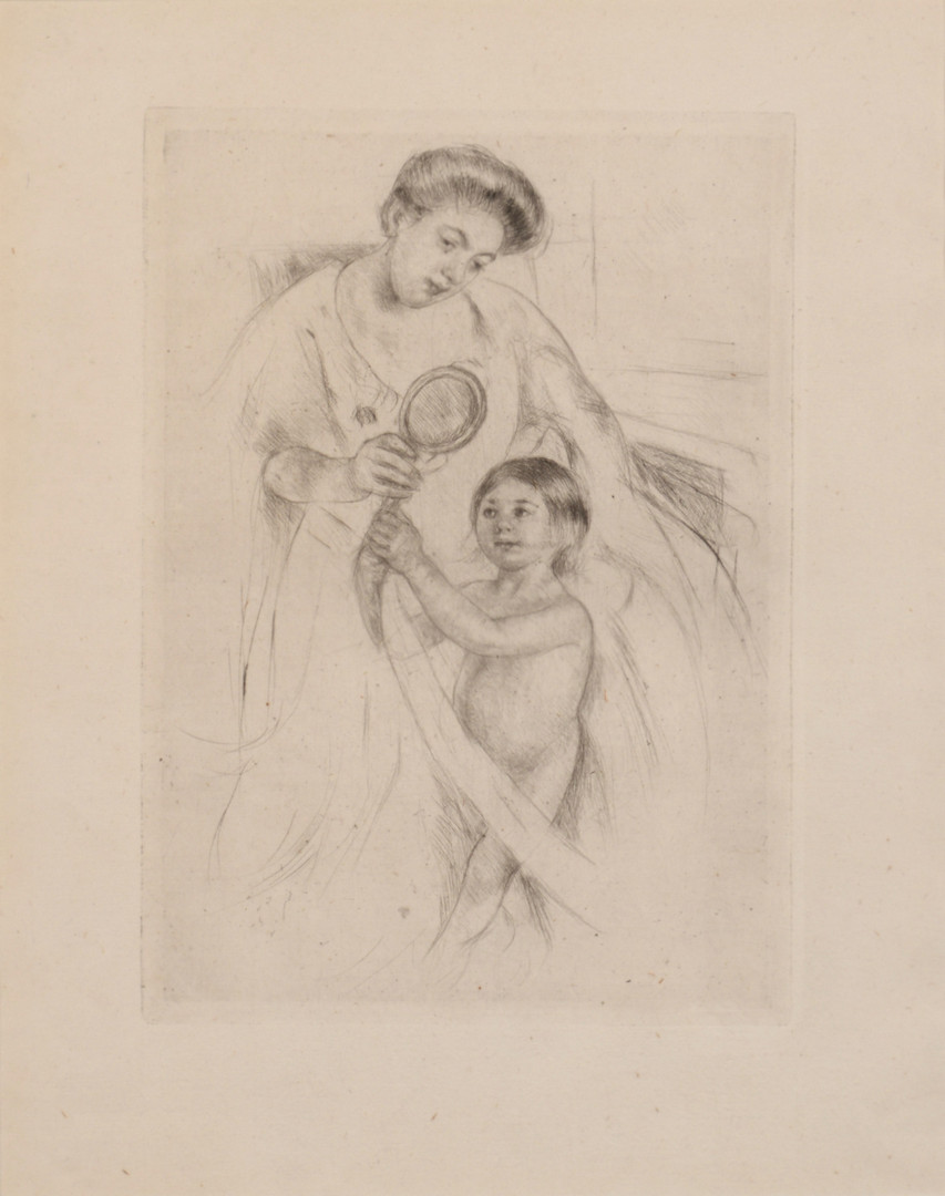 Lot 66: Mary Cassatt Etching: Mother and Child