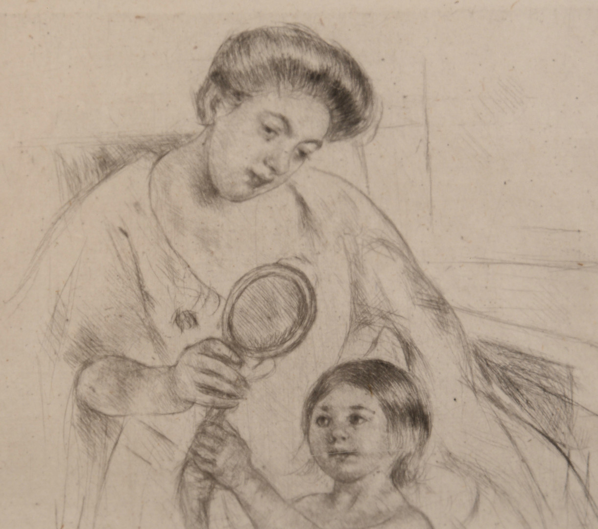 Lot 66: Mary Cassatt Etching: Mother and Child