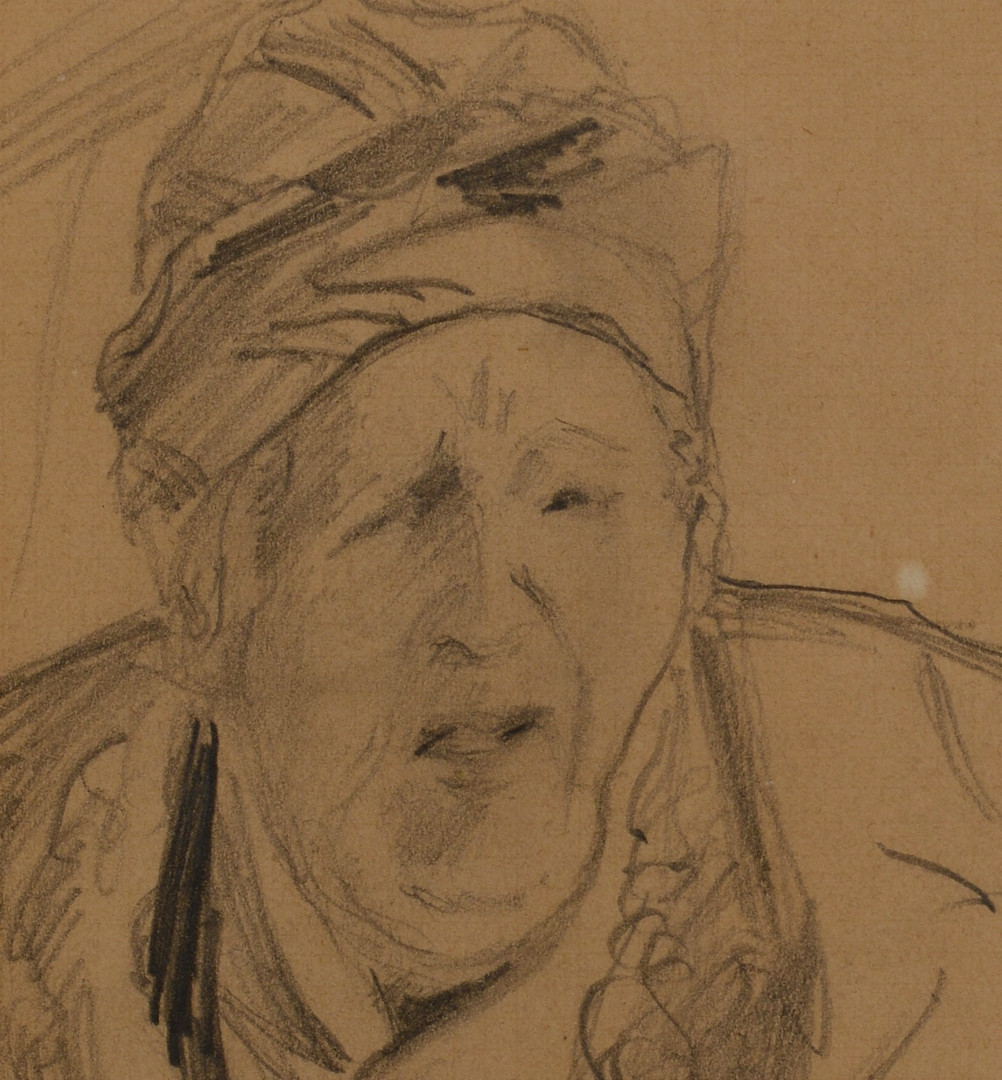 Lot 67: Camille Pissarro Drawing, Portrait of His Mother