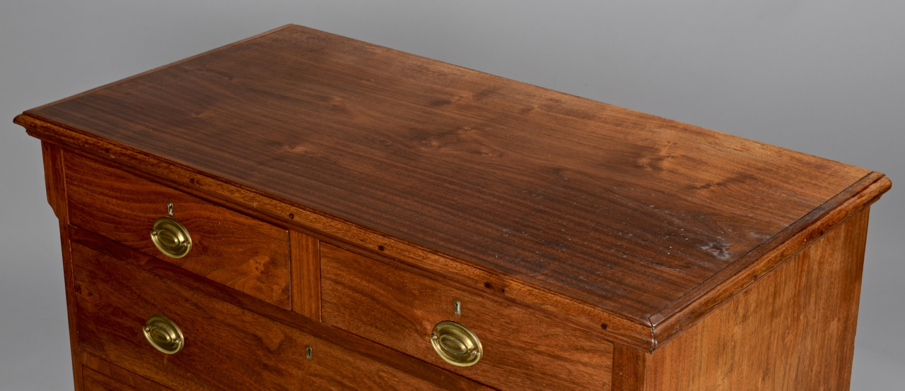 Lot 709: Greene Co., TN walnut chest of drawers, Hutton fam