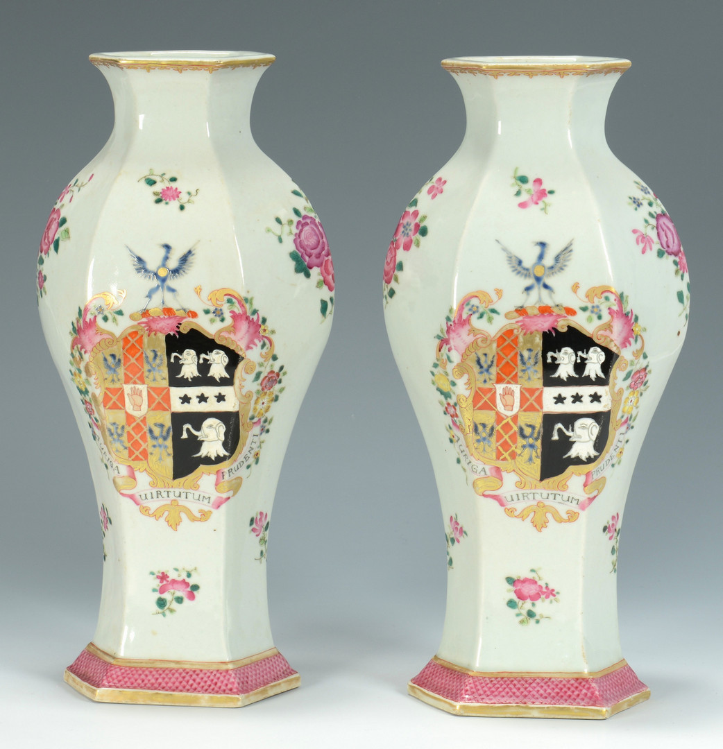 Lot 745: 7 Chinese Export Armorial Porcelain Items