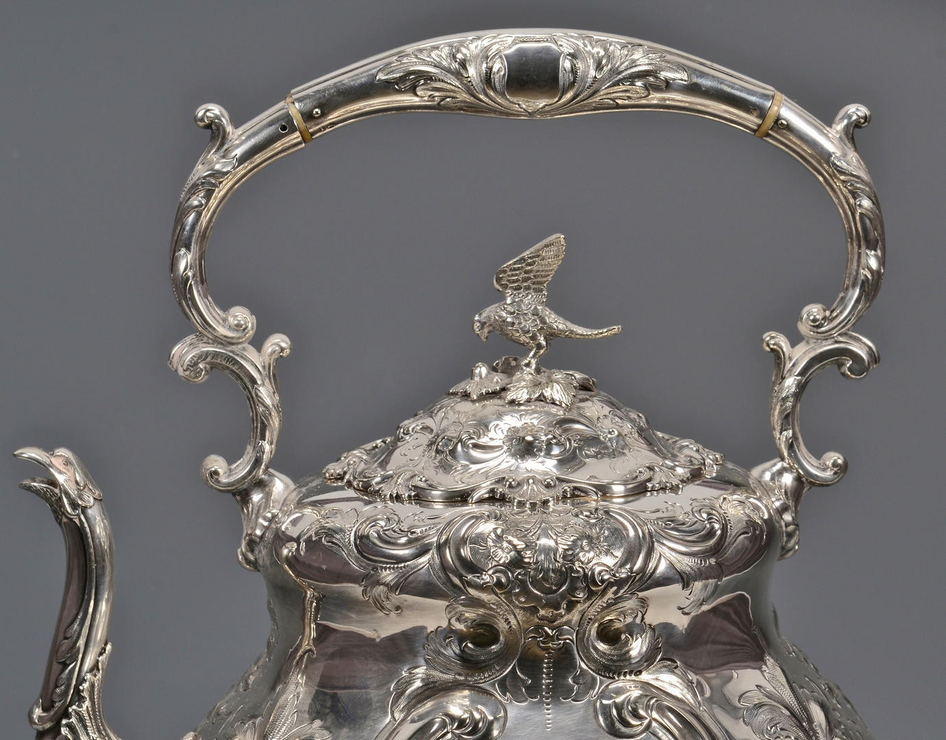 Lot 781: Victorian Kettle on Stand, Silverplated
