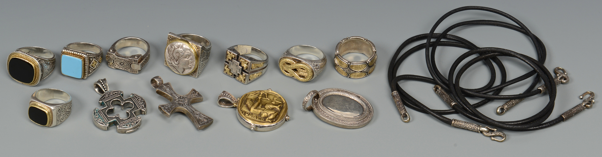 Lot 798: Group of Konstantino Men's Jewelry