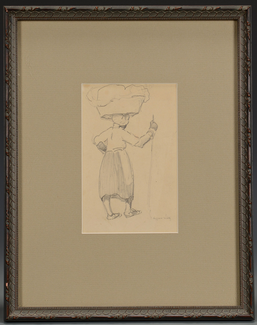 Lot 84: Two Alfred Hutty Figure Drawings & Book