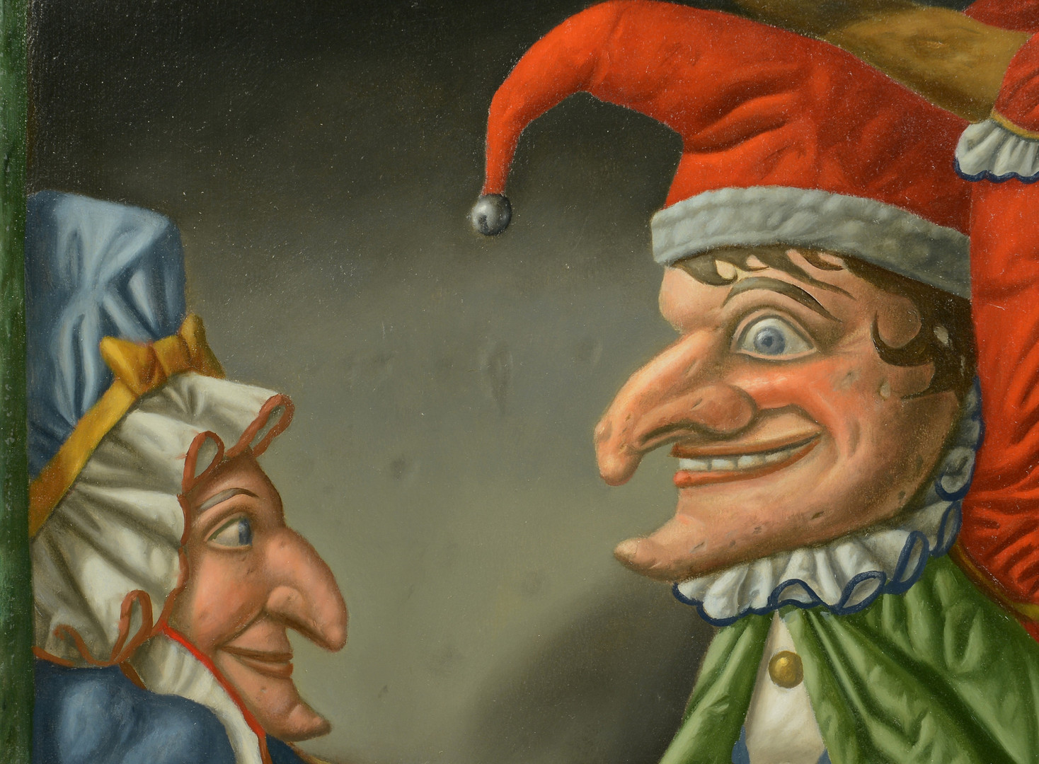 Lot 89: Werner Wildner painting, Punch and Judy