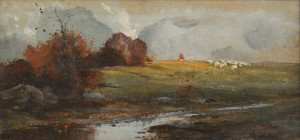 Lot 91: Lloyd Branson Watercolor & Pastel Landscape