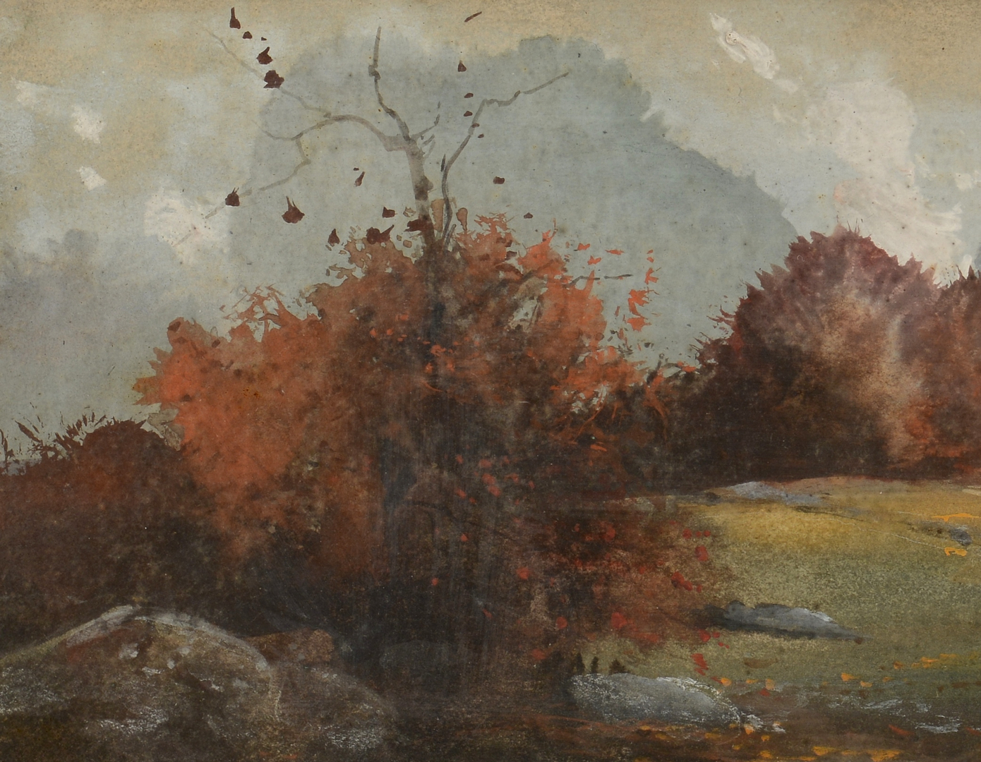 Lot 91: Lloyd Branson Watercolor & Pastel Landscape