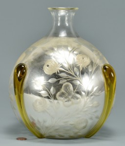 Lot 126: Mercury Cut Glass Vase att. Durand