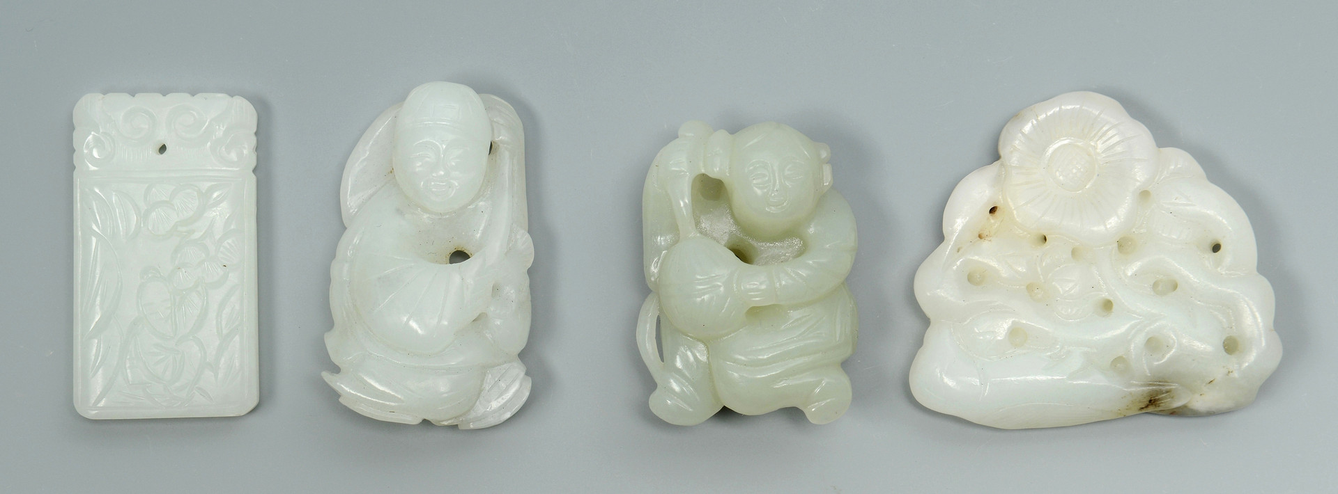 Lot 15: 4 Chinese Carved Jade Articles