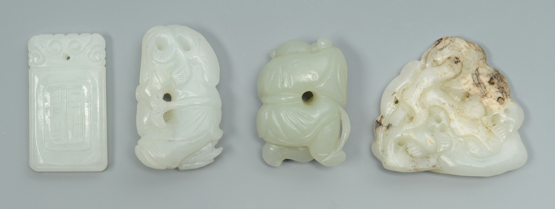 Lot 15: 4 Chinese Carved Jade Articles