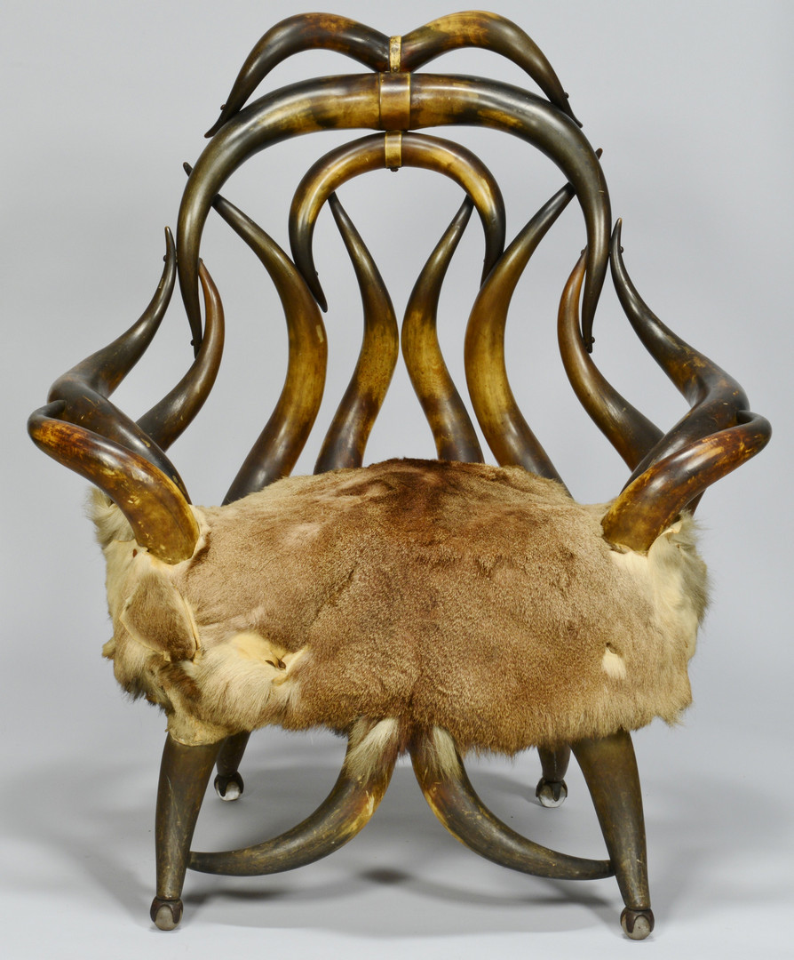 Lot 172: Texas Horn Chair attrib. Charles Puppe