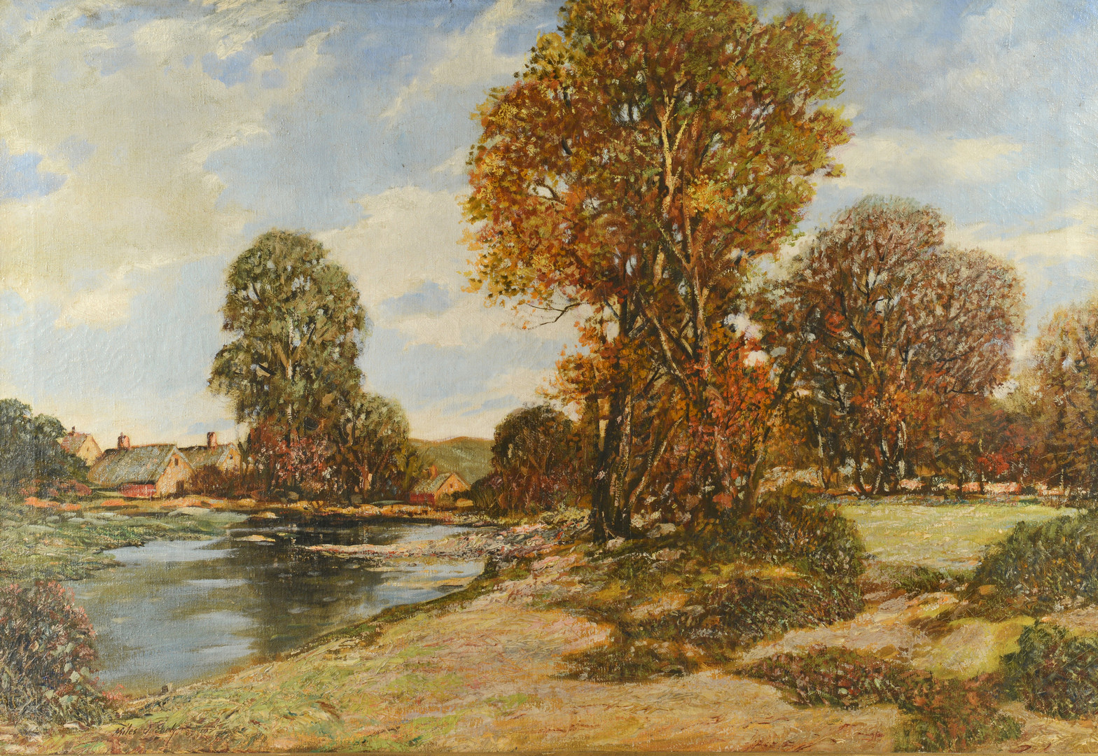 Lot 198: Miles Early Oil on Canvas Landscape