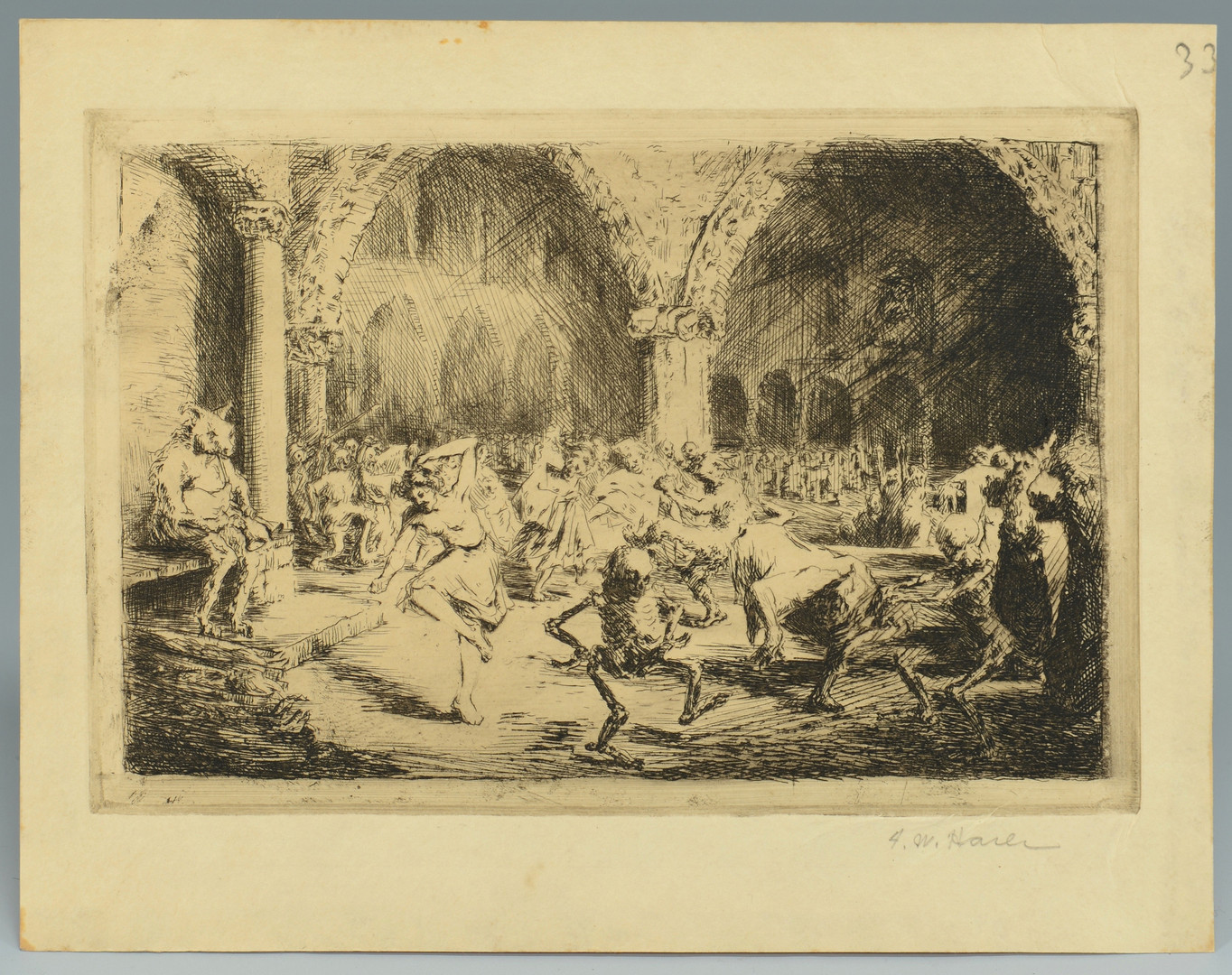 Lot 213: Six (6) Frederick Harer Etchings