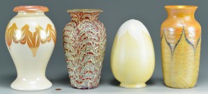 Lot 235: 4 Durand Art Glass Items, 3 vases