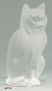 Lot 239: Lalique Crystal Seated Cat