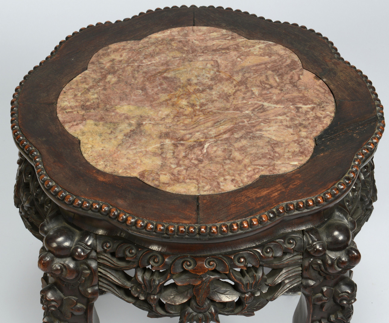 Lot 246: 2 Chinese Hardwood Stands