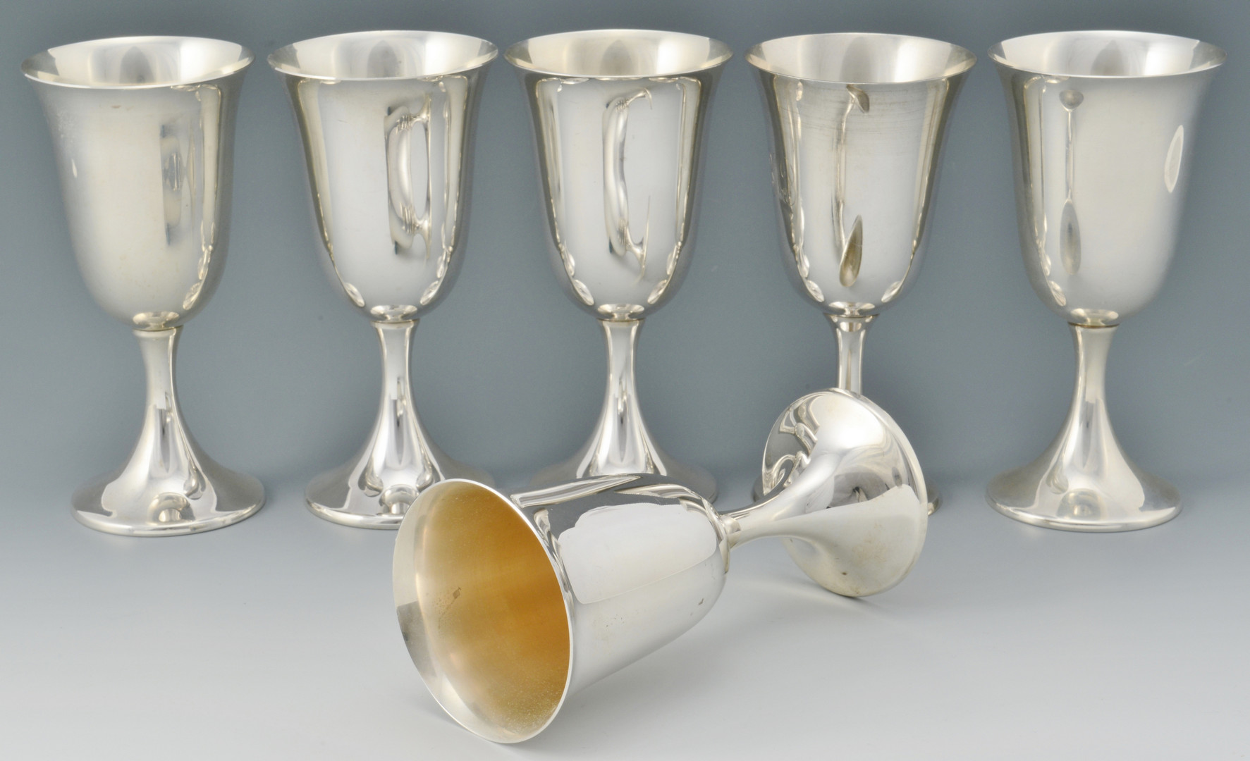 Lot 276: Grouping of 13 Sterling Goblets