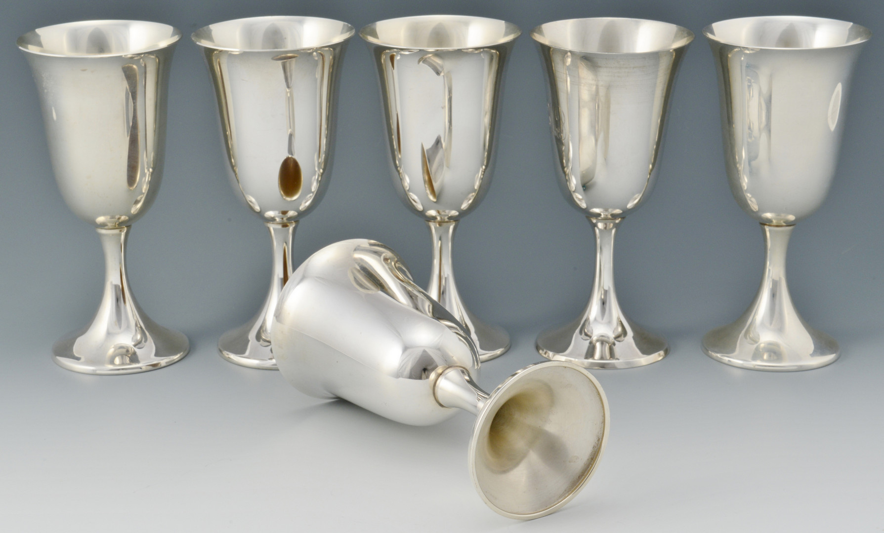 Lot 276: Grouping of 13 Sterling Goblets