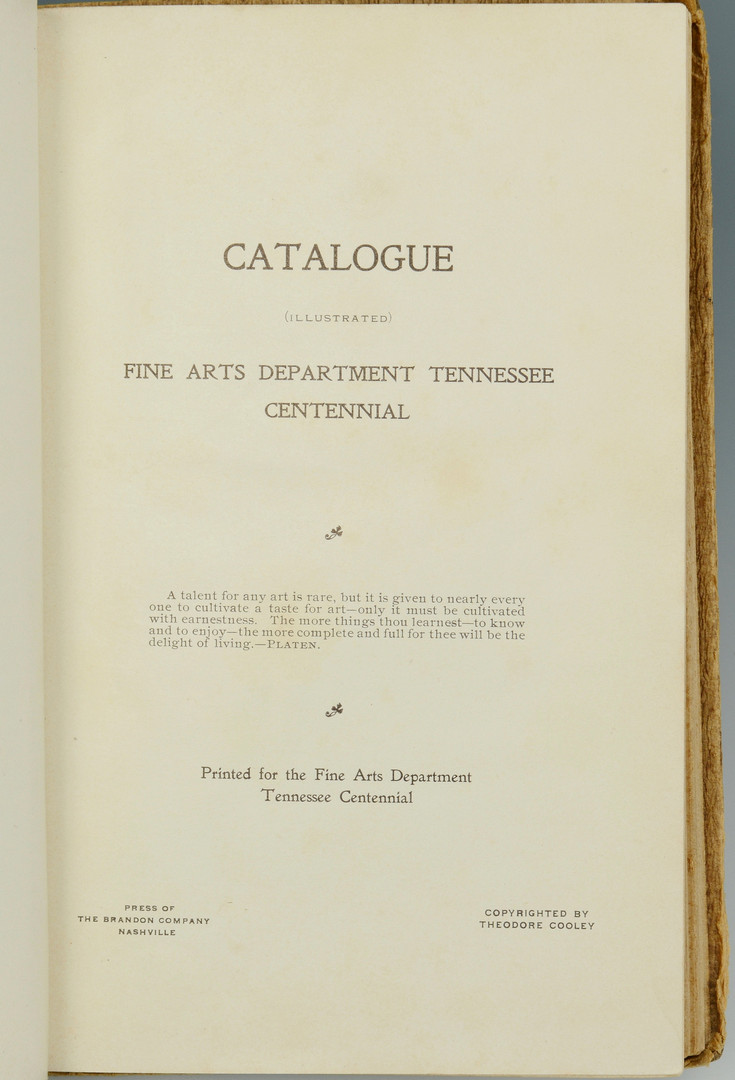 Lot 296: TN Centennial Art Catalog and Program