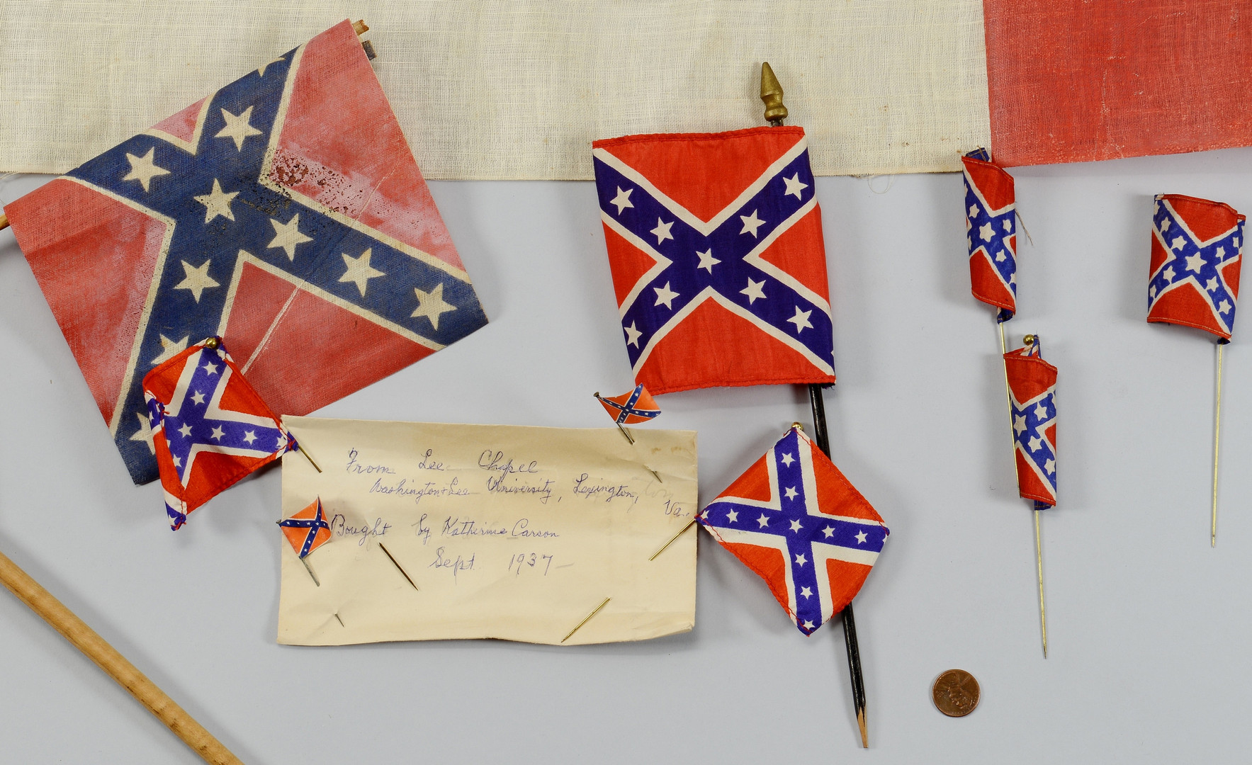 Lot 299: 14 Confederate Reunion Flags