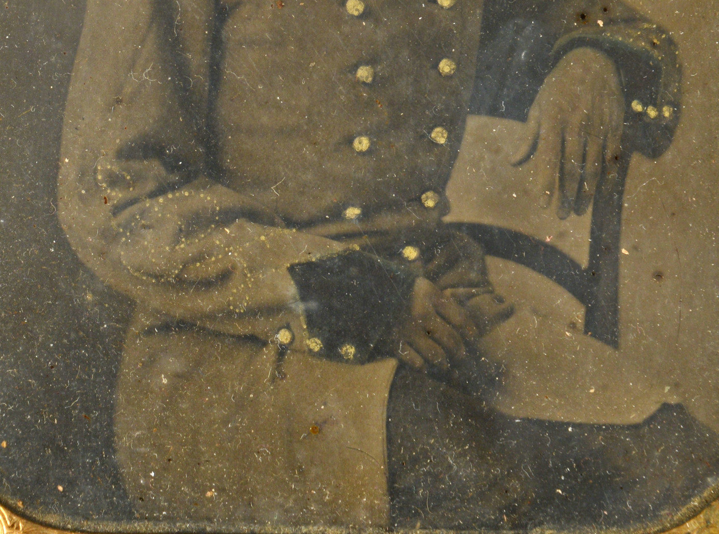 Lot 302: Half Plate TinType of CSA Officer