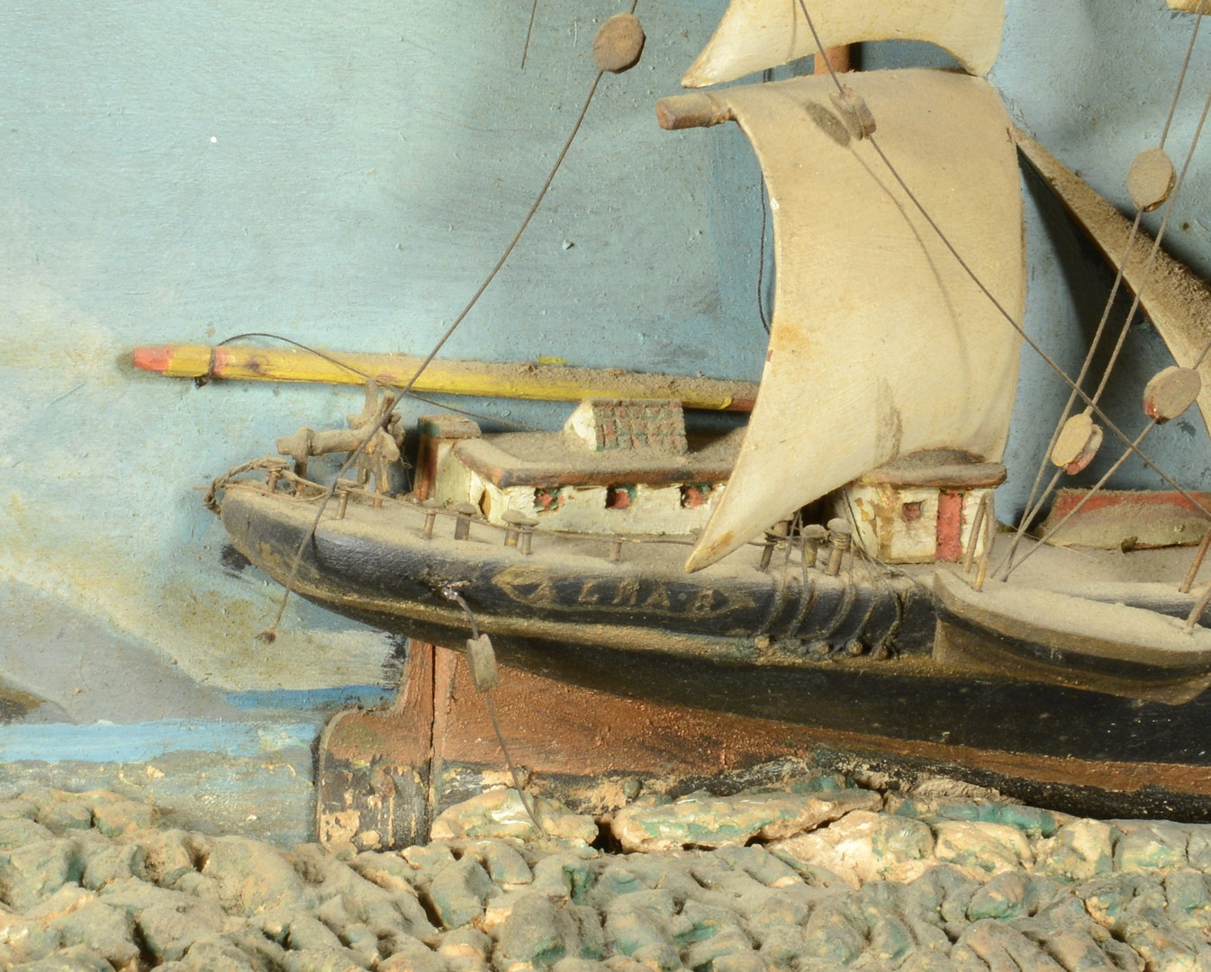 Lot 311: Large Folk Art Ship Diorama