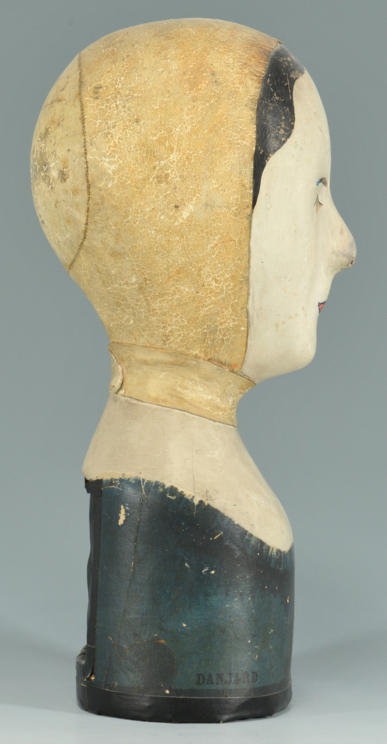 Lot 313: 19th Cent. French Papier Mache Wig Stand