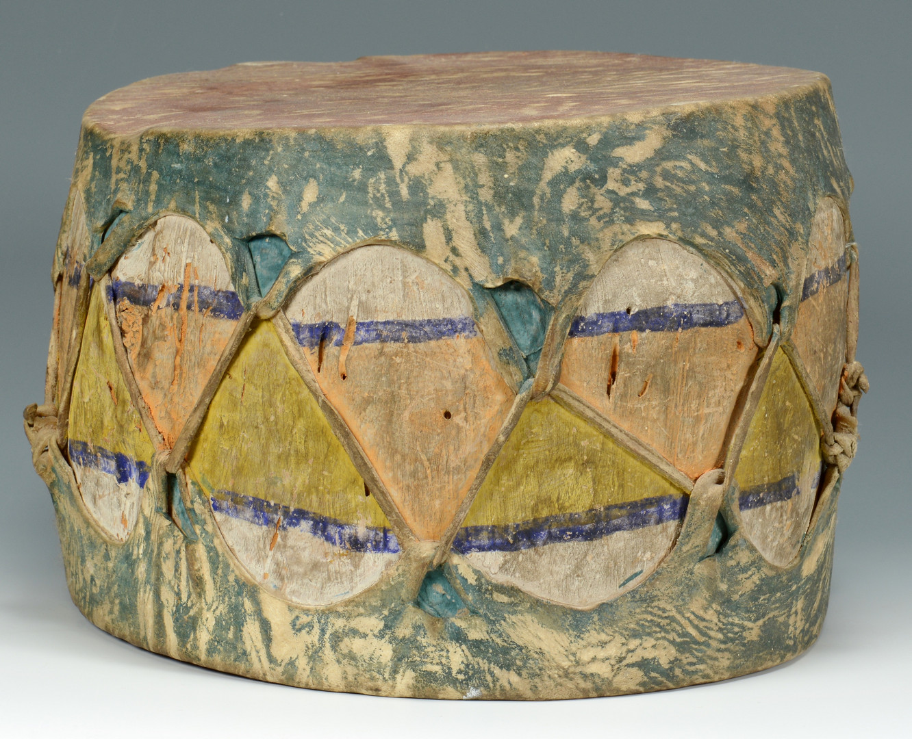 Lot 324: Cochiti Pueblo Drum & Pottery