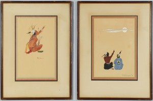 Lot 328: 2 Native American Paintings, 1931 Mopope