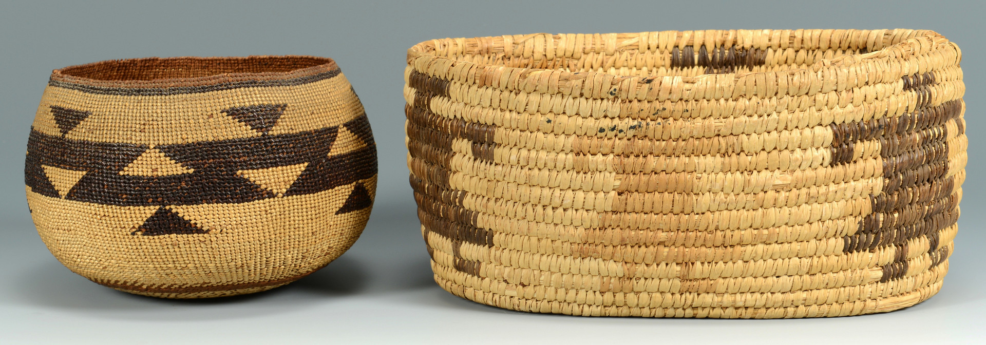 Lot 333: Native Am. Baskets, Pottery