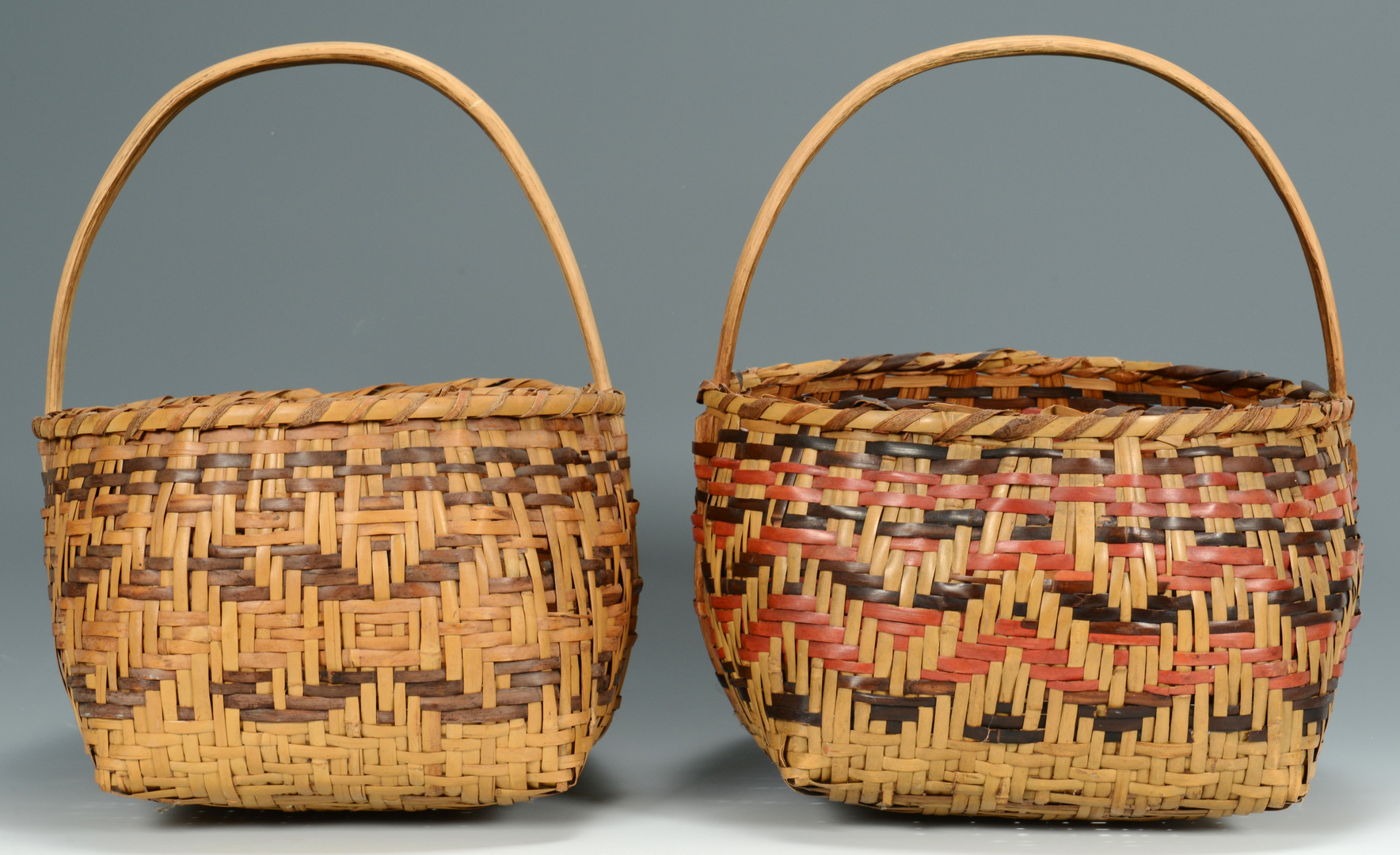 Lot 340: 2 Cherokee Rivercane Carrying Baskets