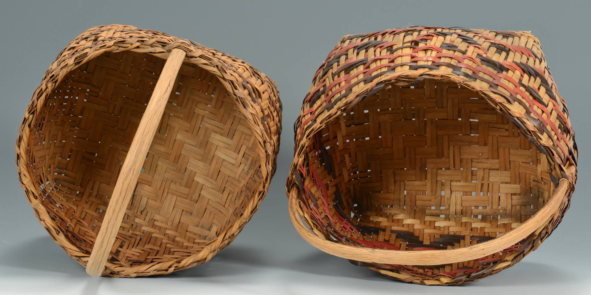 Lot 340: 2 Cherokee Rivercane Carrying Baskets