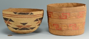 Lot 342: 2 Northwest Indian Baskets, Tlinglet or Karok