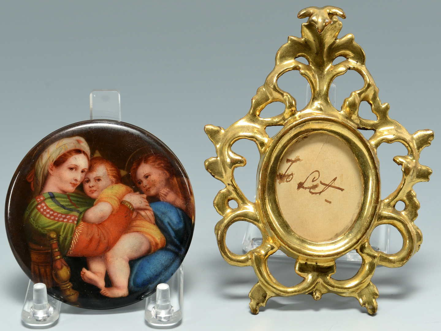 Lot 375: Italian Miniature Frames & Portrait