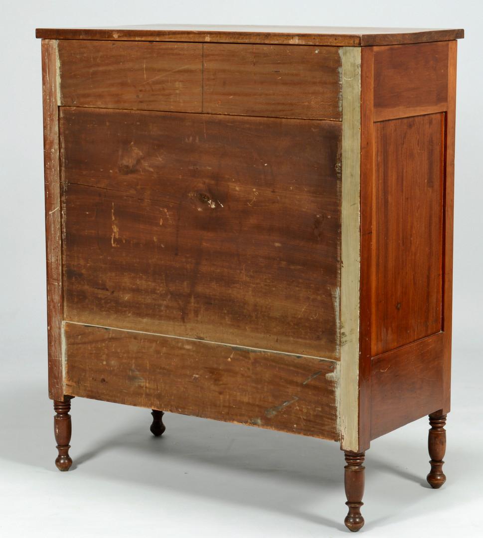 Lot 389: Tennessee Sheraton Cherry Chest of Drawers
