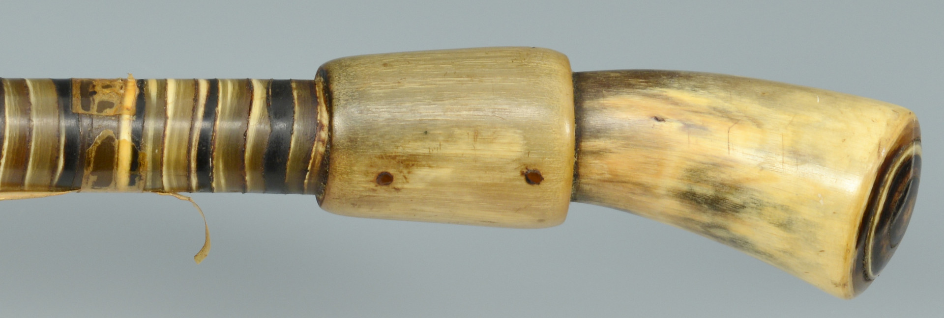 Lot 410: Powder Horn, Pres. Harrison-related designs and ho