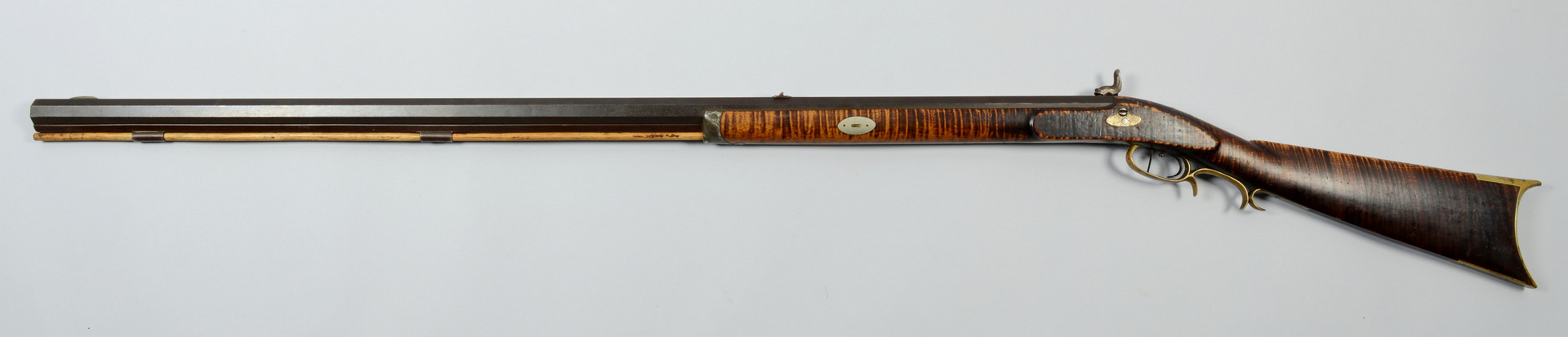 Lot 412: J. S. Burson Percussion Half-Stock Long Rifle