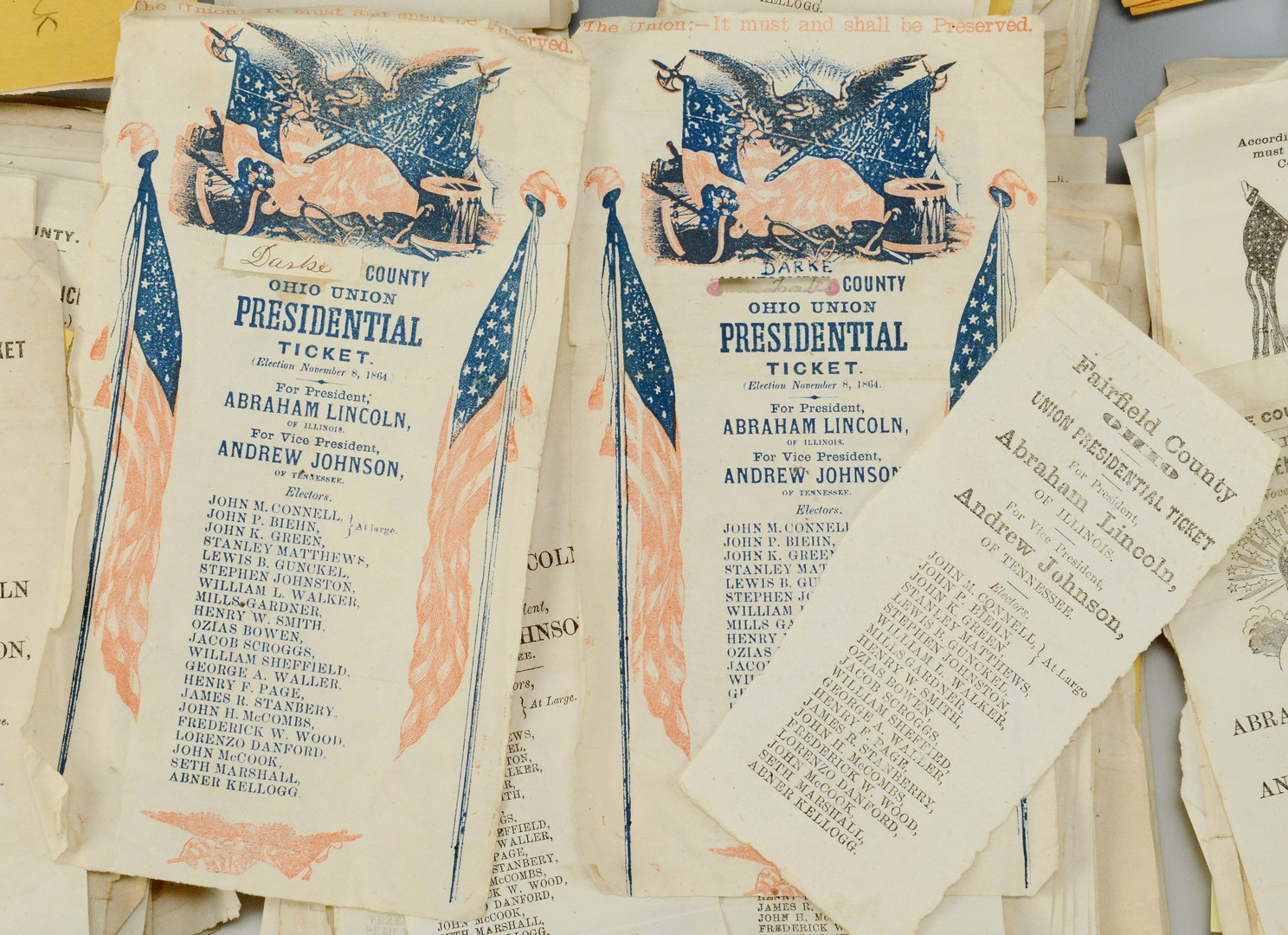 Lot 423: 1864 Presidential Ballots, 730 Total