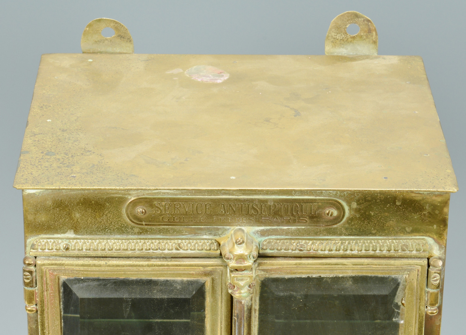 Lot 445: French Brass Perfume Cabinet, 19th c.