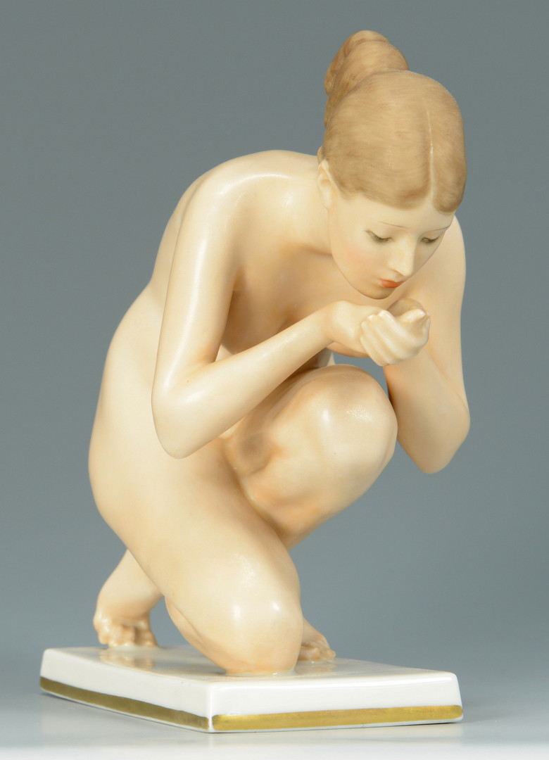 Lot 451: Three porcelain nudes, Rosenthal and Royal Copenha