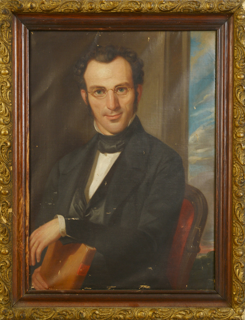 Lot 460: John Francis, Portrait of a Gentleman with book